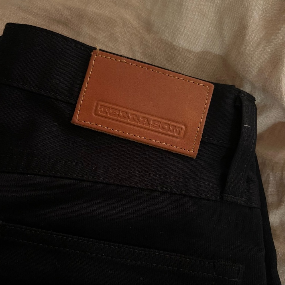Tellason black straight leg pants